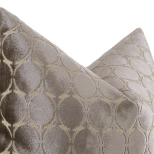 Stylish Circle Patterned Pillow Cover - Geometric Textured Euro Sham - Jacquard Throw Pillow - Glisten Cushion | All Duties Prepaid for USA