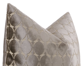 Funda de almohada de jacquard con estampado circular: funda de almohada europea con textura geométrica