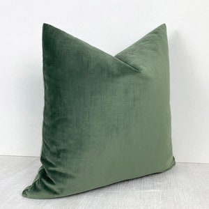 Green Velvet Pillow Cover Soft Velvet Euro Sham Pastel Green | Etsy