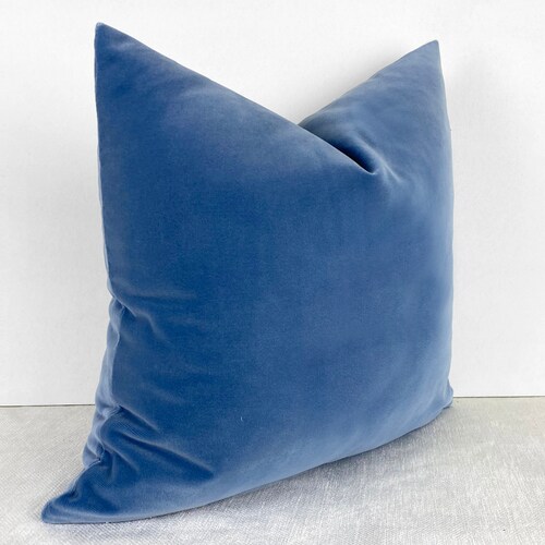 Royal Blue Throw Velvet Pillow Cover Cobalt Blue Cushion Etsy