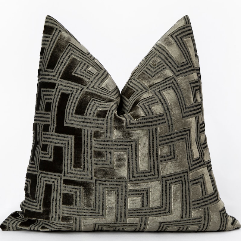 Geometric Velvet Pillow Covers - Etsy - Geometric Patterned Throw Pillow Covers