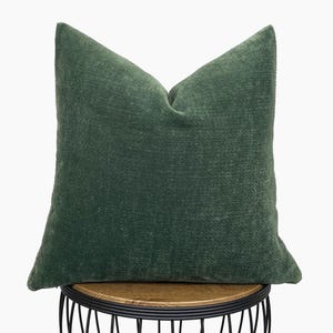 Green Cozy Pillow Cover • Modern Textured Euro Sham • Soft Cotton Throw Pillow • Cozy Decorative Cushion Cover | All Duties Prepaid for USA