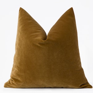 Decorative Camel Velvet Pillow Cover, Camel Throw Pillow, Designer Boho Cushion Cover, Solid Euro Sham Cover | All Duties Prepaid for USA