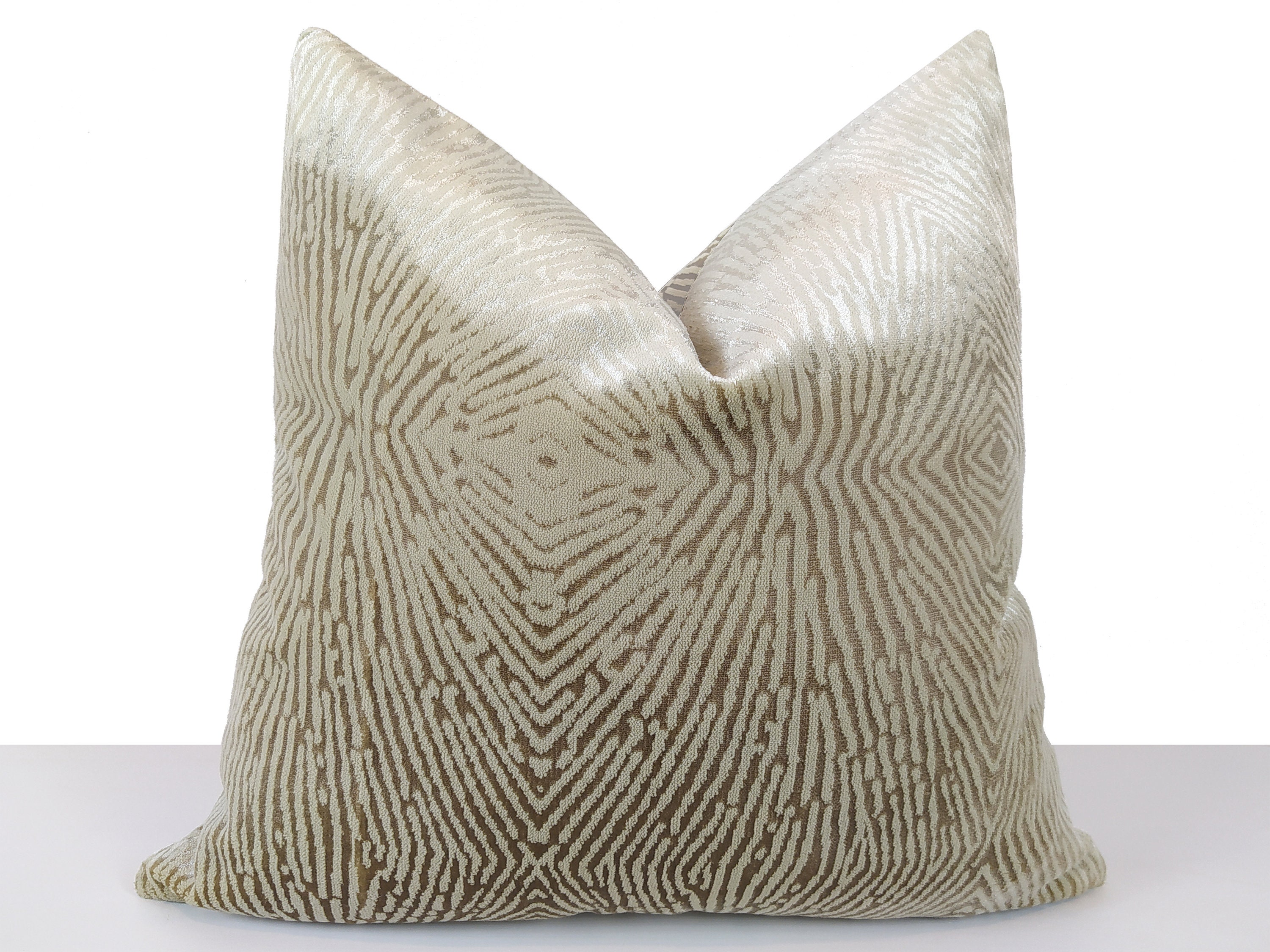 Luxury Beige Pillow Cover Beige Euro Sham Cotton Velvet Soft Etsy