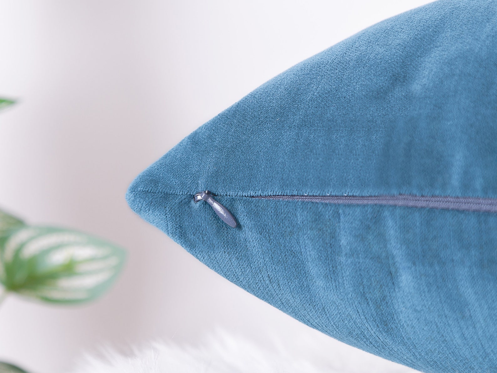 Indigo Blue Velvet Pillow Cover Decorative Blue Euro Sham Etsy