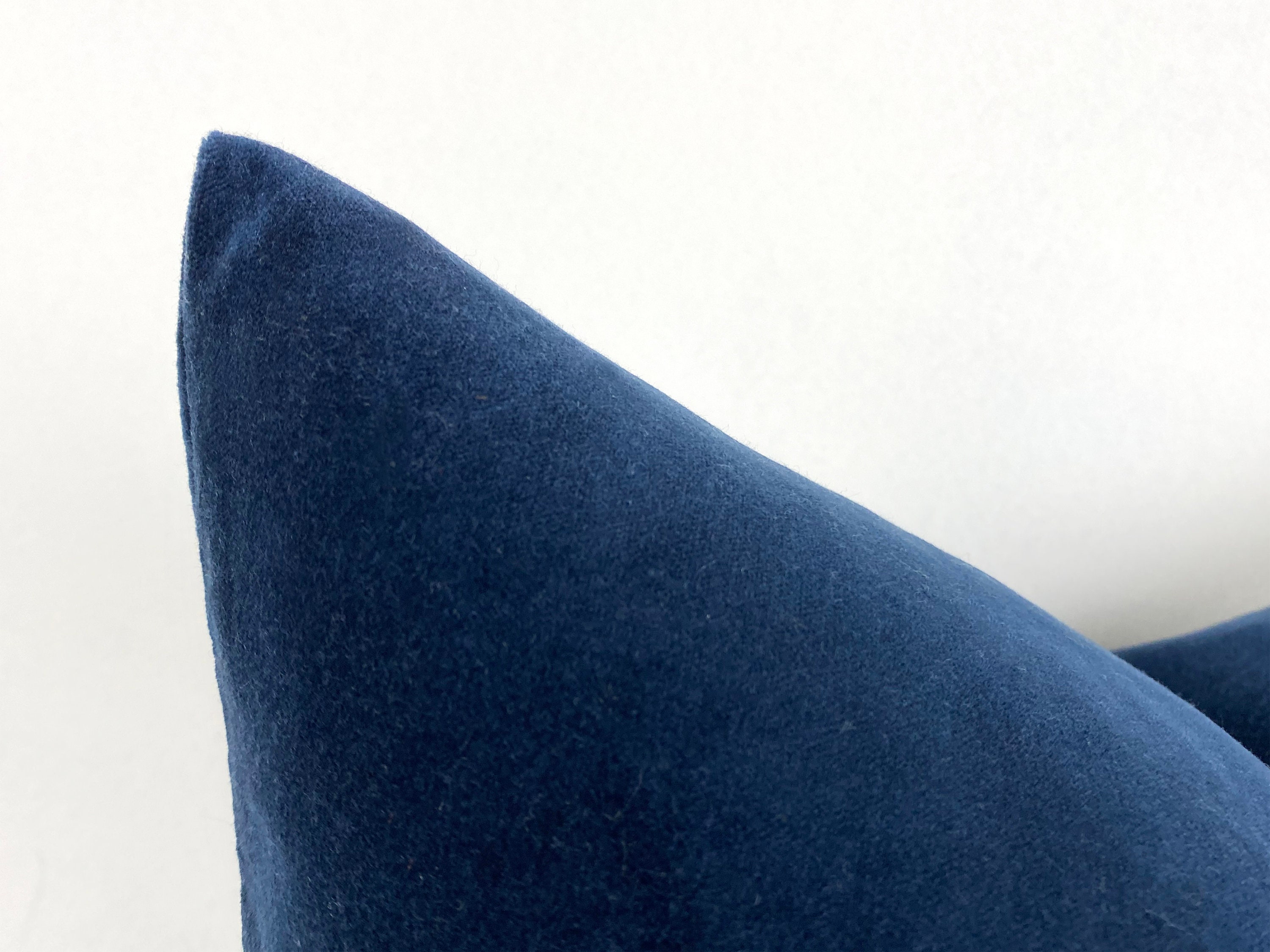 Navy Blue Velvet Pillow Cover Navy Blue Throw Pillow Cover Etsy