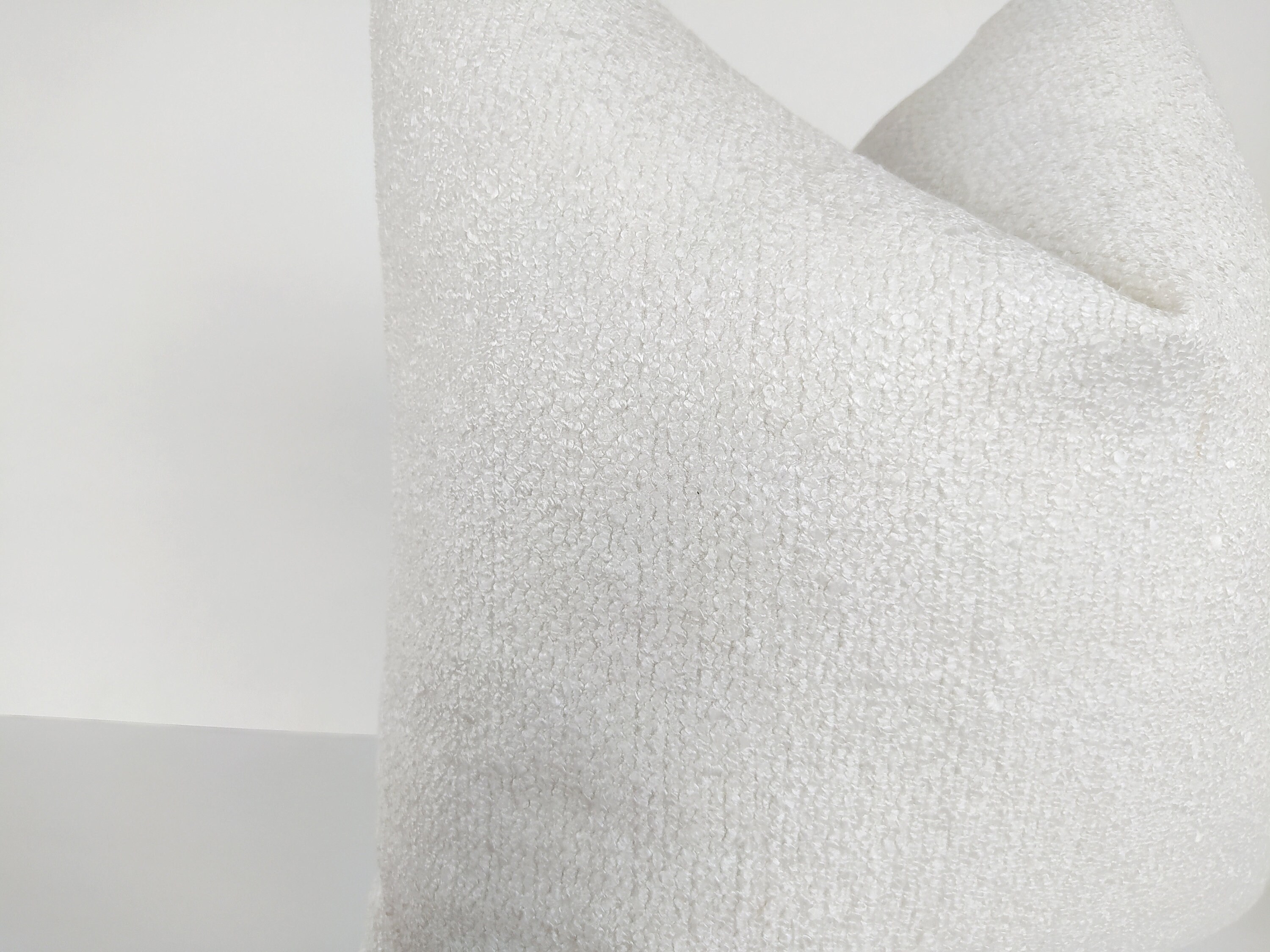 Off White Boucle Pillow Cover White Textured Throw Pillow Etsy