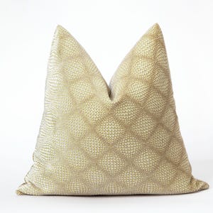 Champagne Gold Velvet Throw Pillow Cover: Luxury Textured Cushion | All Duties Prepaid for USA
