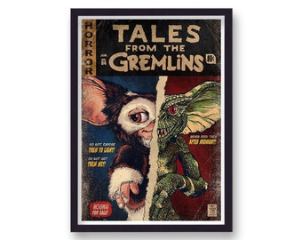 Póster alternativo de la película "Cuentos de Gremlins" del cómic "Ciover"