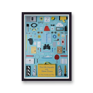 Wes Anderson The Life Aquatic Reworked Movie Print