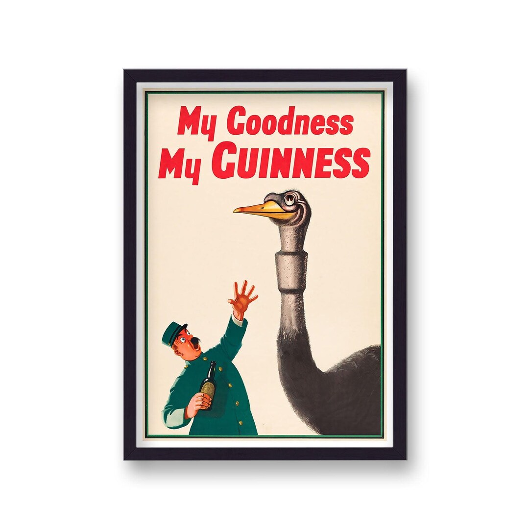 Guinness Beer Print, Vintage Irish Pub Style Wood Frame - Etsy