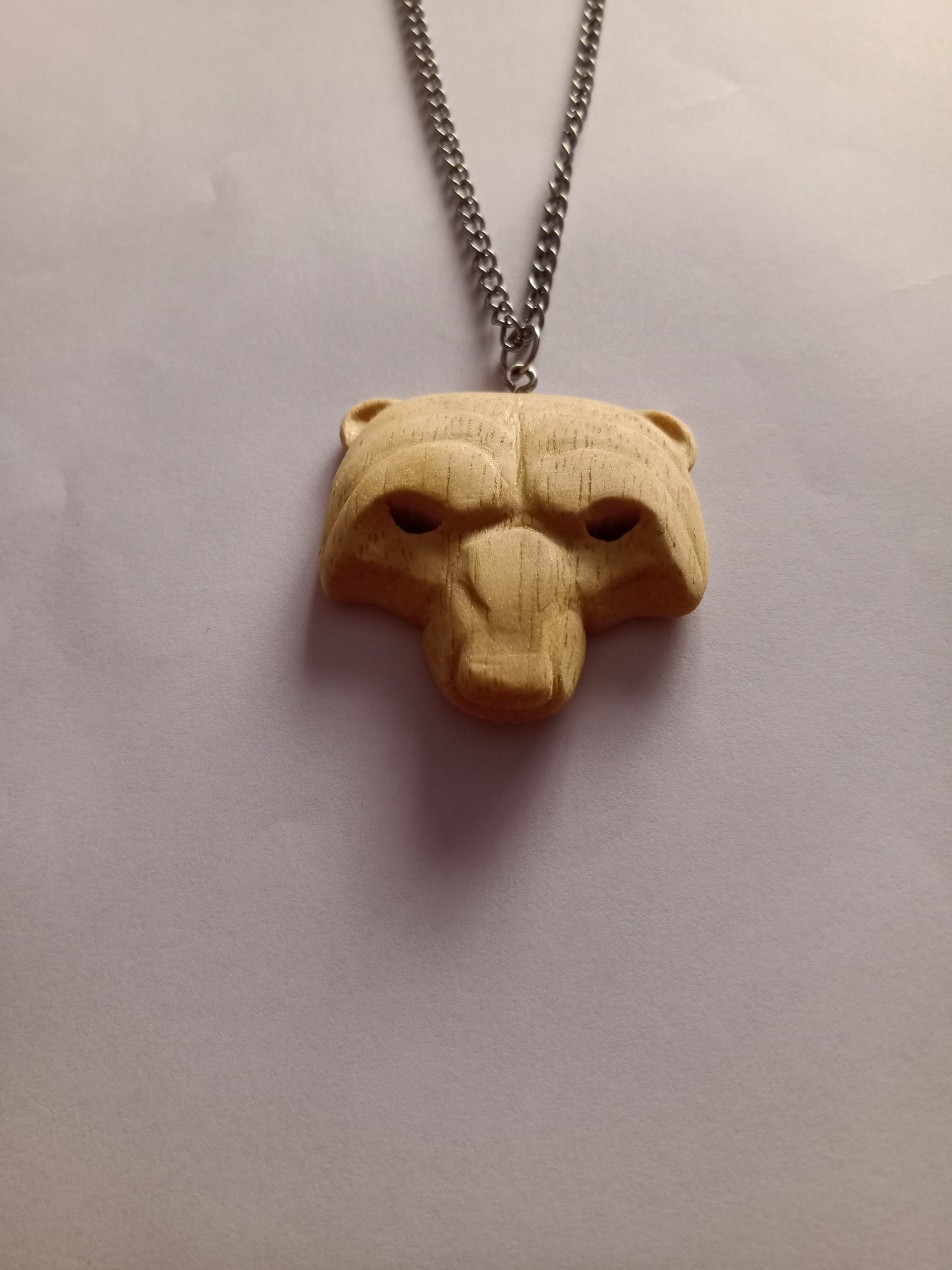 Holzbär Anhänger handgeschnitzter Bär Anhänger Halskette | Etsy