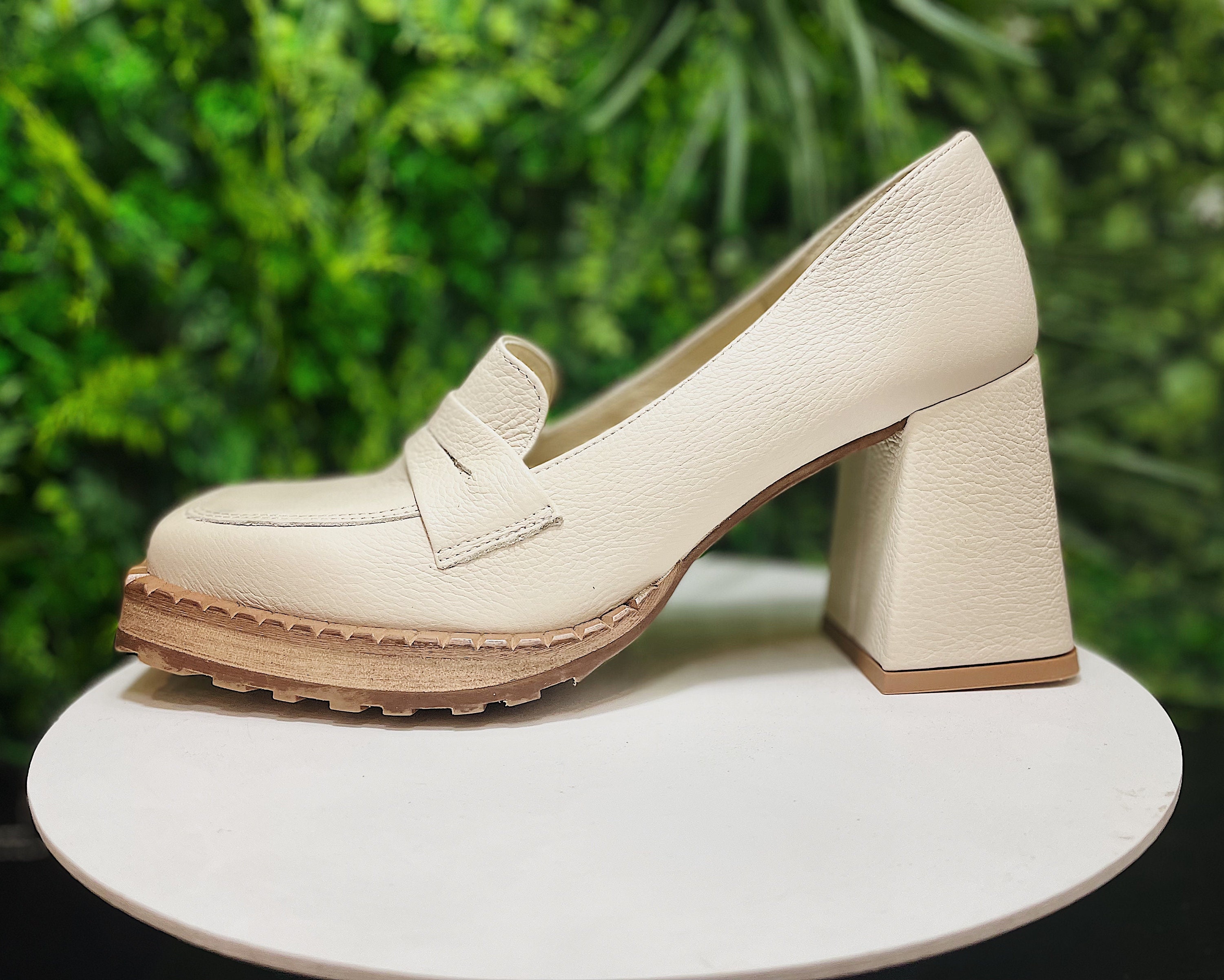 moccasin high heels