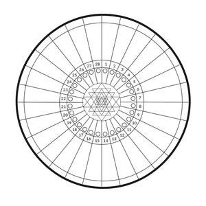 Druckbares PDF 28 tage Period Tracker / Menstruations Graph / Mond Kalender Planer / know your Flow. Sofort Download / A4 size / Mandala
