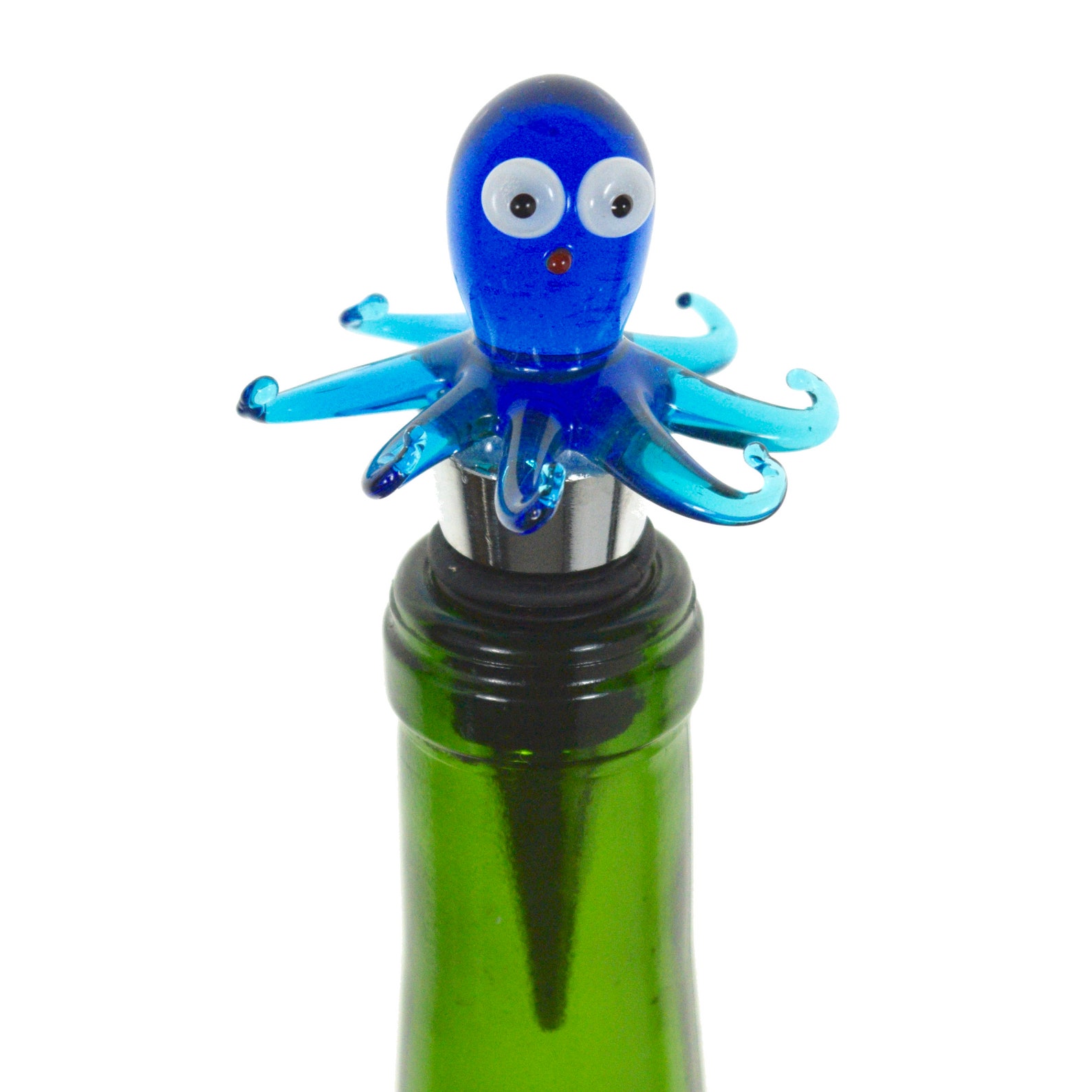 Octopus Wine Bottle Stopper Glass Octopus Shaped Bottle Etsy