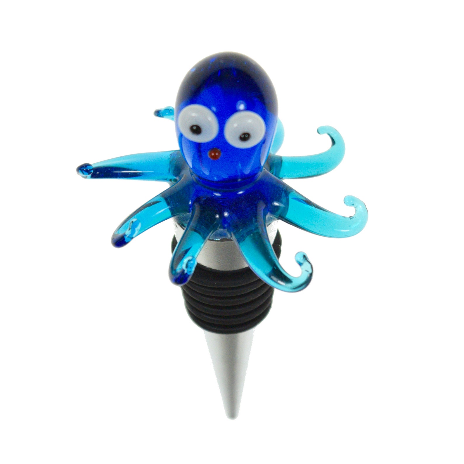 Octopus Wine Bottle Stopper Glass Octopus Shaped Bottle Etsy