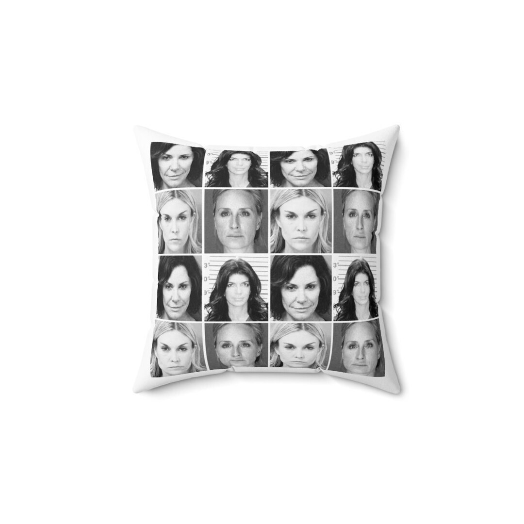 Real Housewives Mugshot Square Pillow Etsy