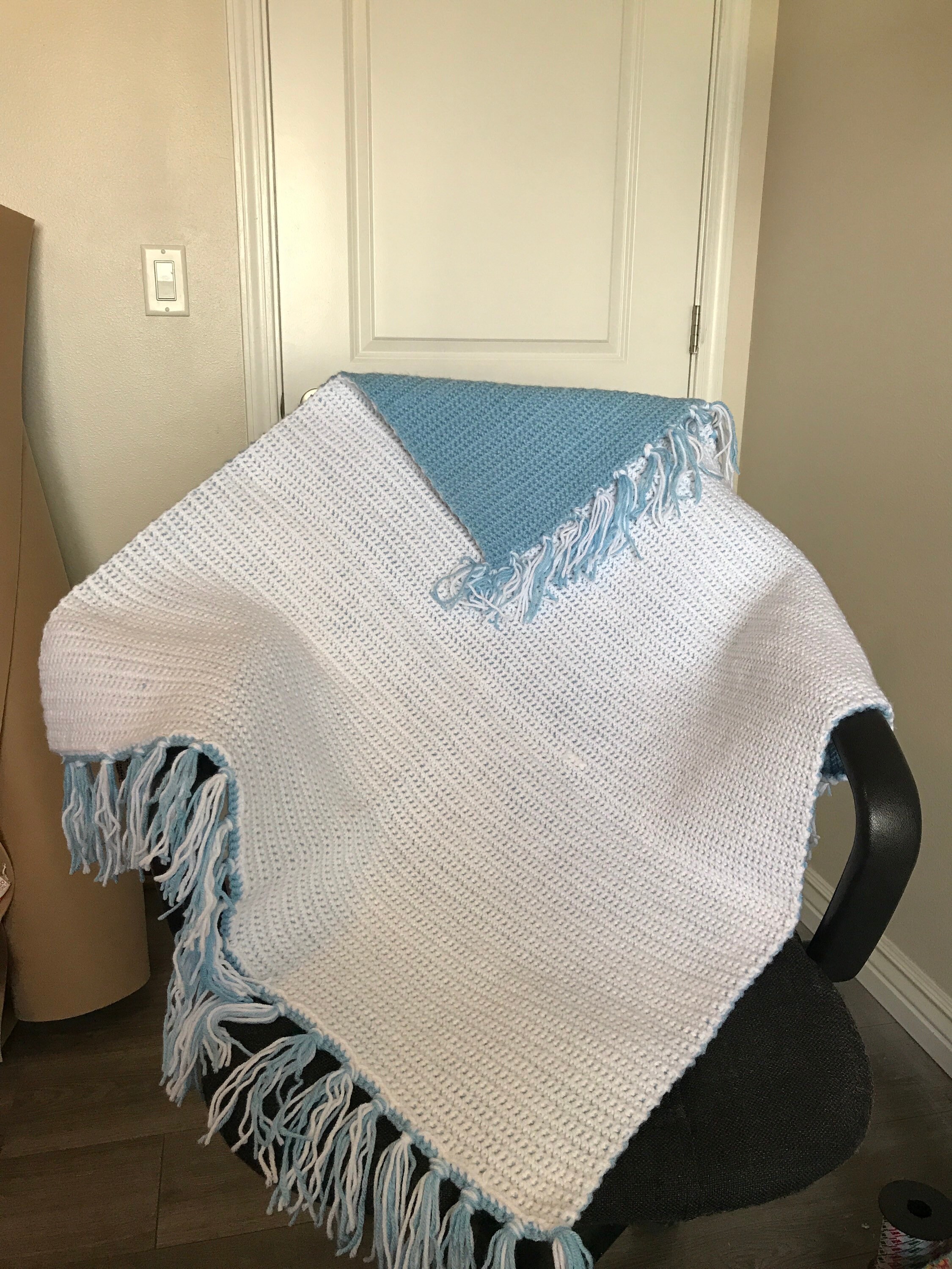 Double Sided Crochet Baby Blanket Etsy UK