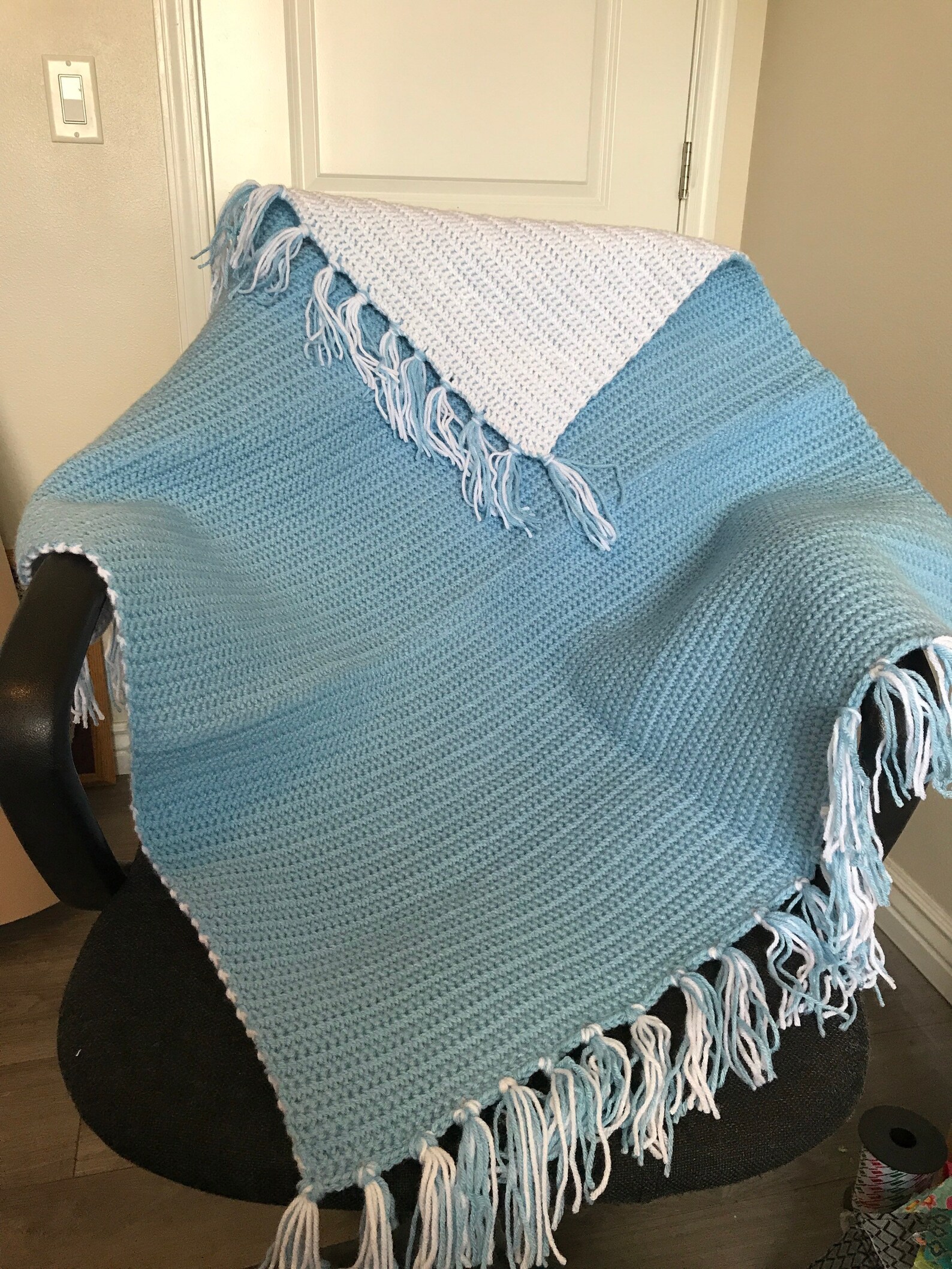 Double Sided Crochet Baby Blanket Etsy UK