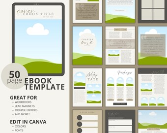 Canva e-booksjabloon, coachingwerkboek, magneet (digitale download)