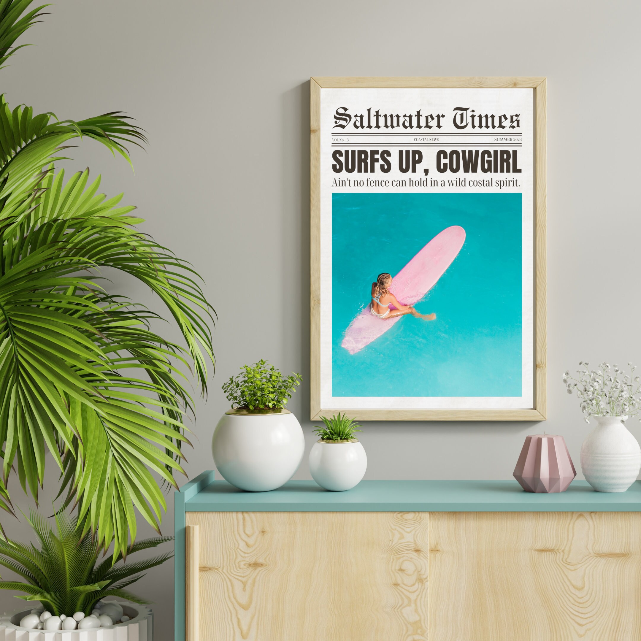 Coastal Cowgirl Art, Cowgirl Aesthetic, Cowgirl Wall Art, Coastal Wall ...