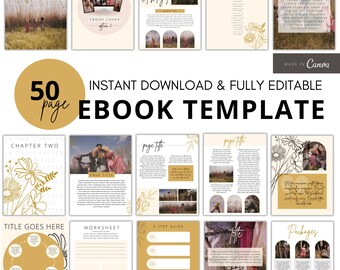Customizable Canva eBook Template, Workbook & Lead Magnet (Digital Download)
