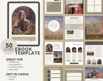 Customizable eBook Template, Canva Workbook, Lead Magnet (Digital Download)
