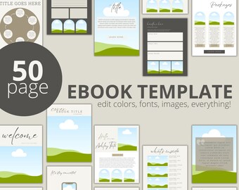 Customizable eBook Template, Canva Workbook, Lead Magnet (Digital Download)