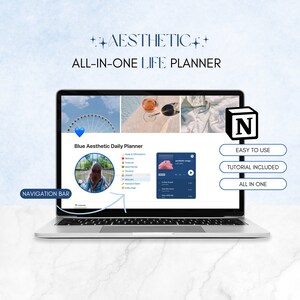 Notion Template, Notion Planner, Notion Dashboard, Notion Aesthetic, Digital Planner, Notion Life Planner, All In One, Notion Calendar