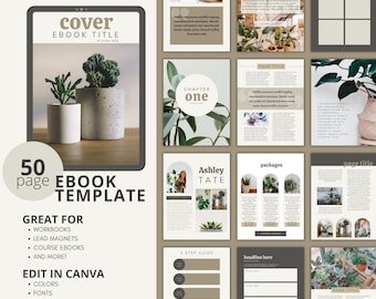 Customizable eBook Canva Template, Course Workbook (Digital Download)