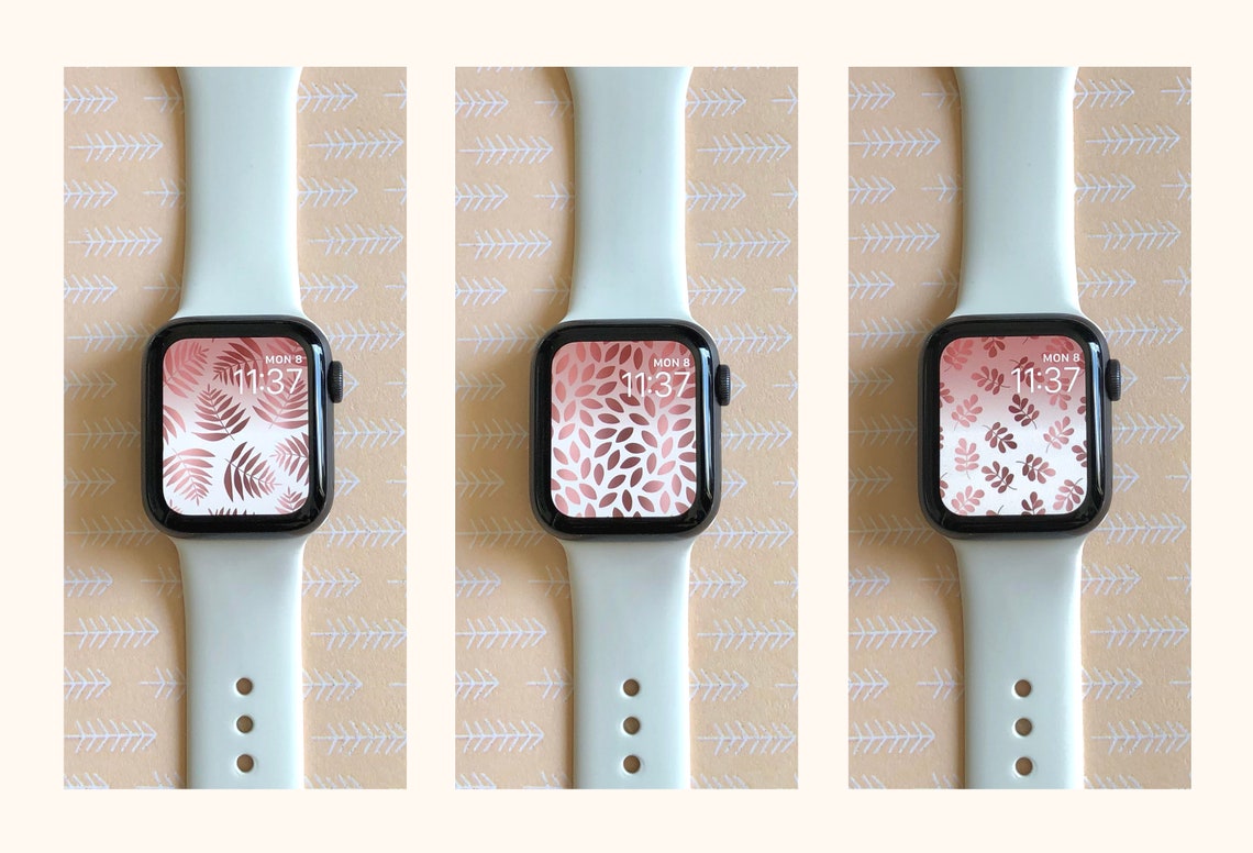 Apple Watch Wallpapers Rose Gold Set of Three Rose Gold - Etsy