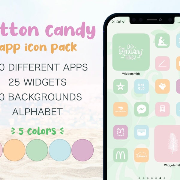 1100+ Pastel App Iconen | Esthetische iOS 16 Icon Pack, Pastel App Covers voor iPhone Home Screen, Achtergronden, Widgets, Alfabet