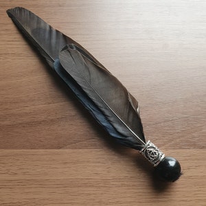 Crow feather smudging wand image 2