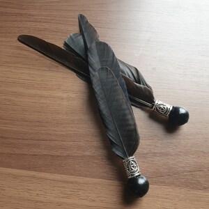 Crow feather smudging wand image 4