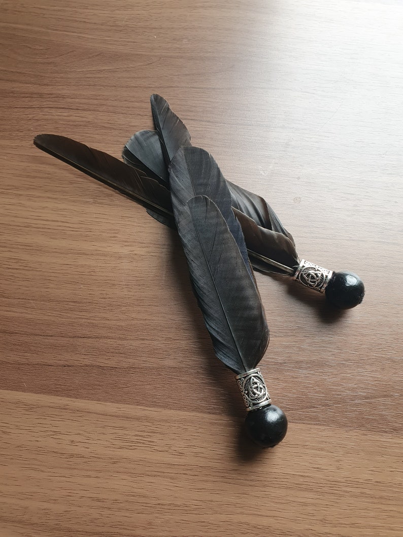 Crow feather smudging wand image 4