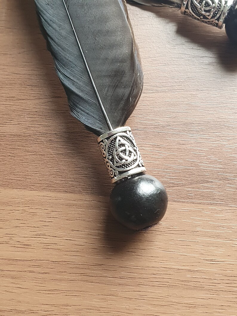 Crow feather smudging wand image 3