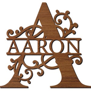 Split Monogram Alphabet SVG Bundle: Family Name Frame (Digital Download)