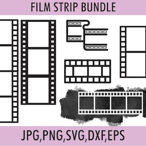 Film Strip SVG, Film Strip SVG Bundle, Vintage Film SVG, Negative Film Tape svg, Cut File, Customizable files, Digital Downloads Only