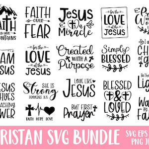 Christian Svg Bundle Designs, Jesus Svg, Religious Svg, Faith Svg, Bible Verse Svg, Religious Quote, Blessed, God Svg, Believe Svg, Hope Svg
