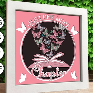 Livre 3D avec boîte d'ombre de papillons, mandala 3D, art floral sur papier en couches, lecture de SVG 3D, pour Cricut et Silhouette avec instructions faciles