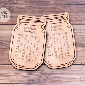 Mason Jar Magnet SVG: Valentine&#39;s Gift, Laser Cut File (Digital Download