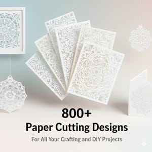 800+ Paper Cutting Designs Bundle - Instant Download - Unique Patterns for Crafting & DIY Projects