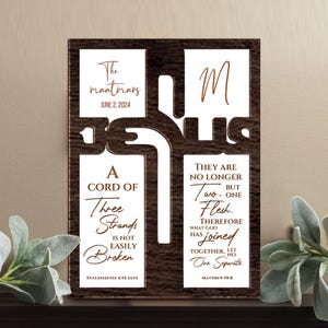 A cord of three strands Cut File, Digital Download only, What God joined together, Wedding signage cross braid established wedding sign