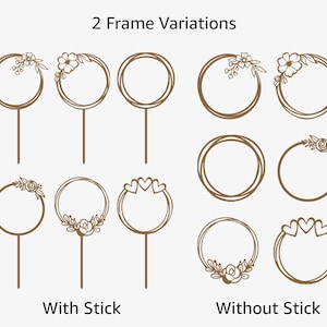 Cake Topper SVG Bundle: Birthday, Wedding, Wreath Cut Files, Digital Download files Only