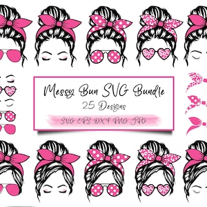 Messy Bun Bundle SVG, Mom Skull SVG, Mom life SVG, Mom Life svg, mom and daughter svg, Mom life Kid Life Png, glasses svg,Circuit Silhouette