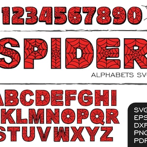 Fuente Spider SVG, Alfabeto Spider SVG, Fuente Spider, Fuente Spider Web, Spider Web SVG, Spider, Letras Spider, Silueta Spider