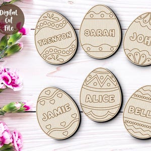Personalized Easter Egg SVG Laser Cut File: DIY Paint Kit (Digital Download)