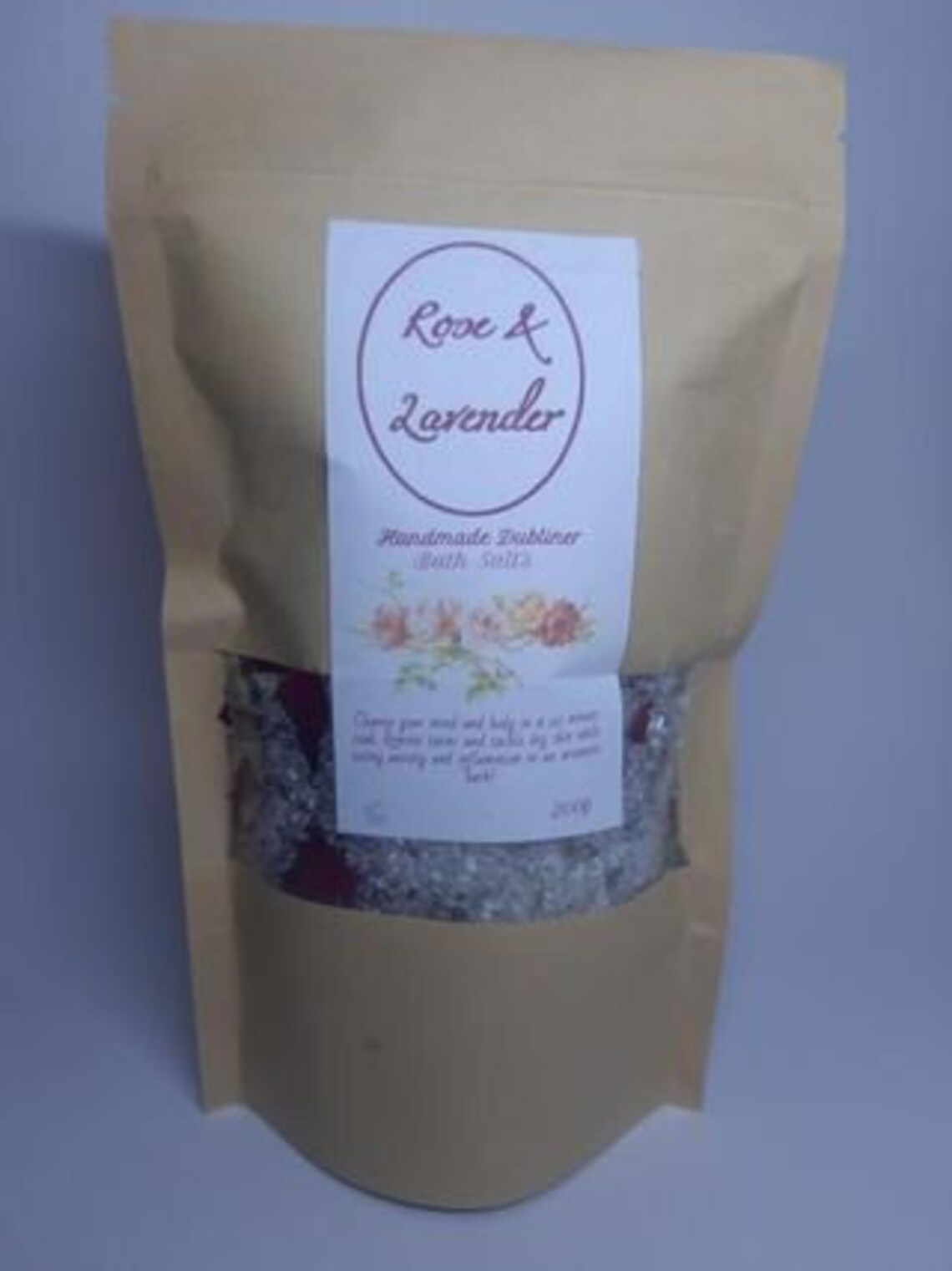 Rose and Lavender Epsom Bath Salts with essential oils Etsy