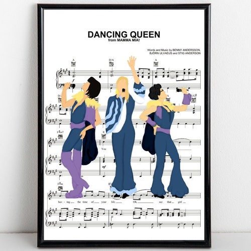 Mamma Mia Dancing Queen Art Print Film Poster Funky Disco - Etsy