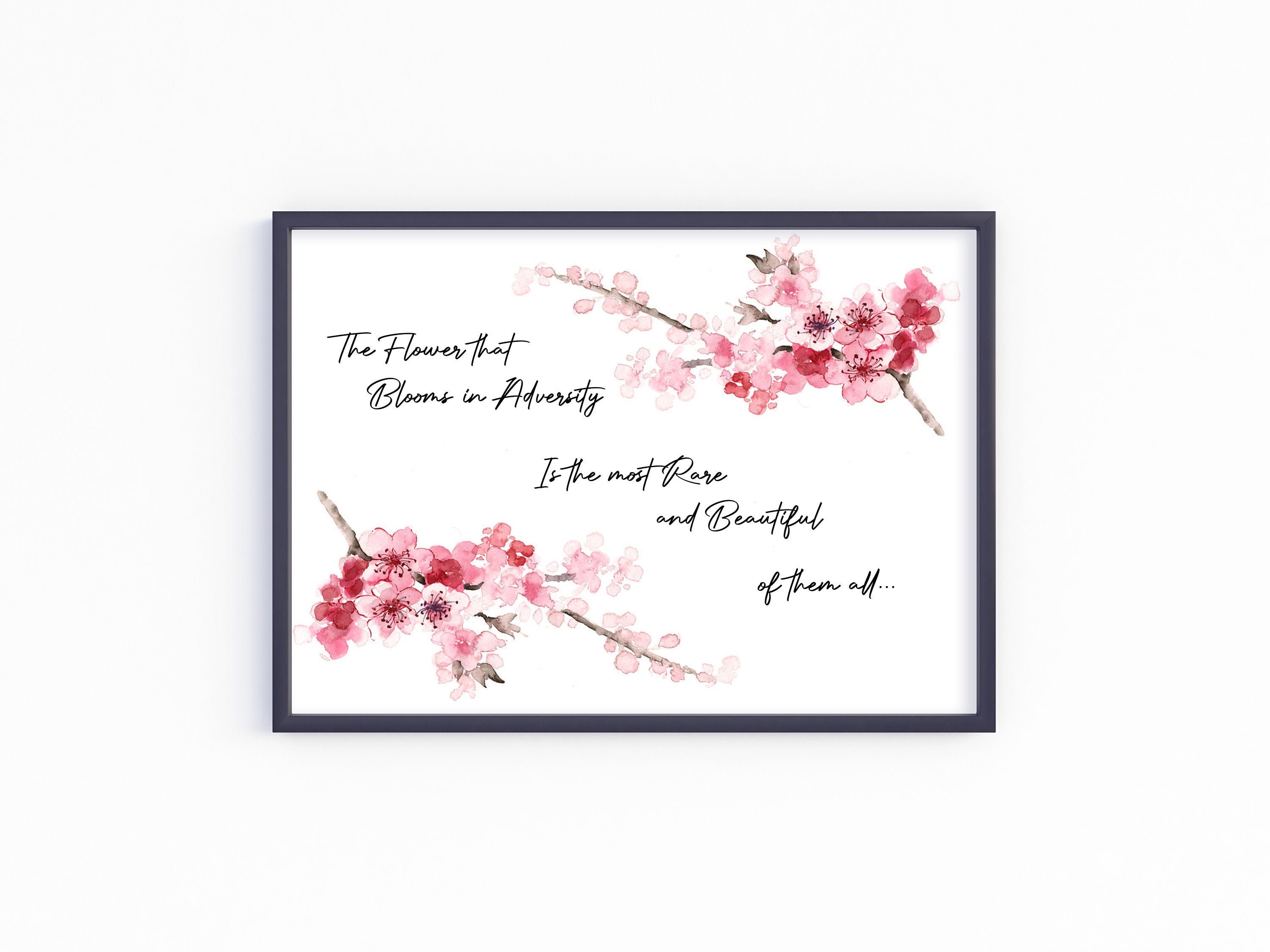 Disney Mulan Print Wall Art La flor que florece en la | Etsy